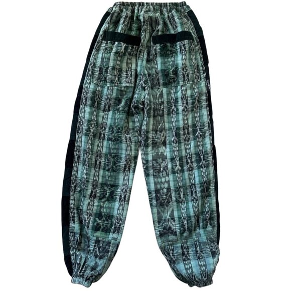 IXCHEL Hand Woven Fleece Lined  Joggers Womens Size S Plaid Streetwear Hippie - Picture 7 of 7